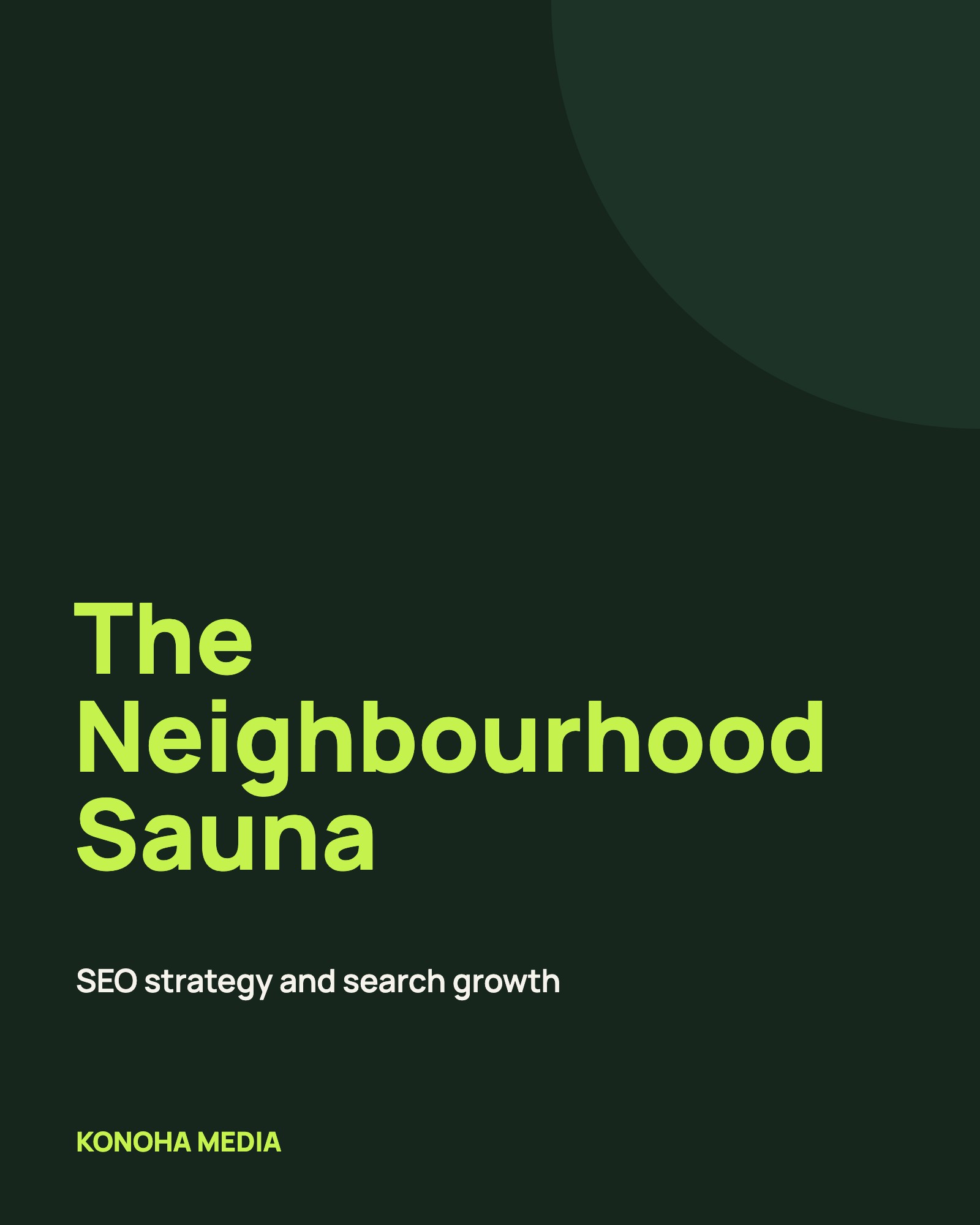 The Neighbourhood Sauna case study by Konoha Media